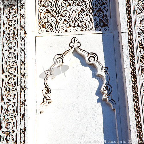 Image of moroccan old wall and brick in antique city