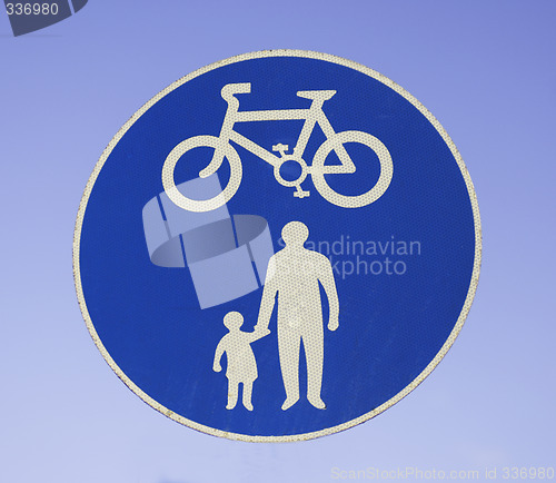 Image of cyclists and pedestrians only