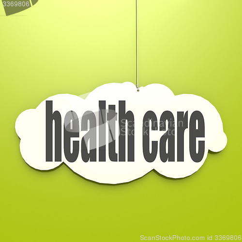 Image of White cloud with health care