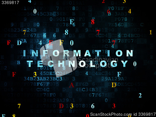 Image of Information concept: Information Technology on Digital background