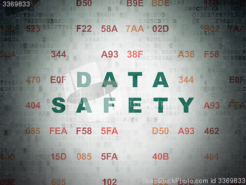 Image of Data concept: Data Safety on Digital Paper background