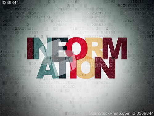 Image of Information concept: Information on Digital Paper background