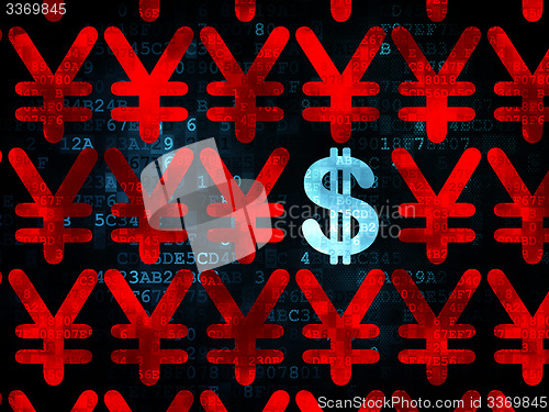 Image of Money concept: dollar icon on Digital background