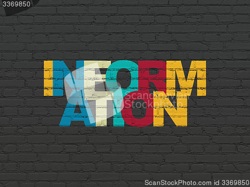 Image of Data concept: Information on wall background