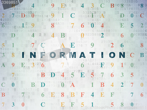 Image of Data concept: Information on Digital Paper background