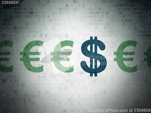 Image of Banking concept: dollar icon on Digital Paper background