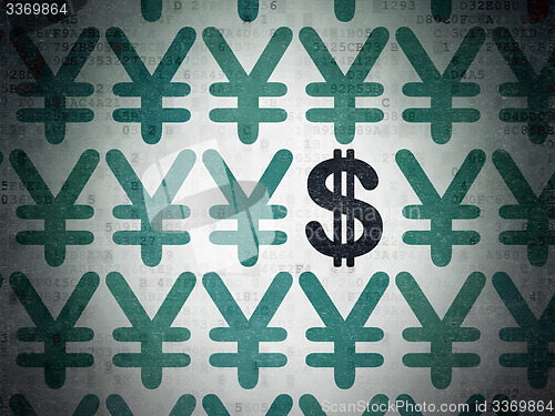 Image of Money concept: dollar icon on Digital Paper background