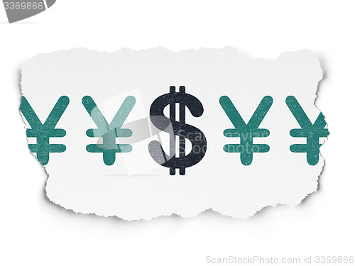 Image of Banking concept: dollar icon on Torn Paper background