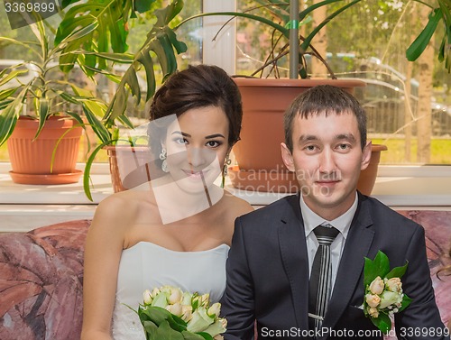 Image of Portrait of the bride and groom   