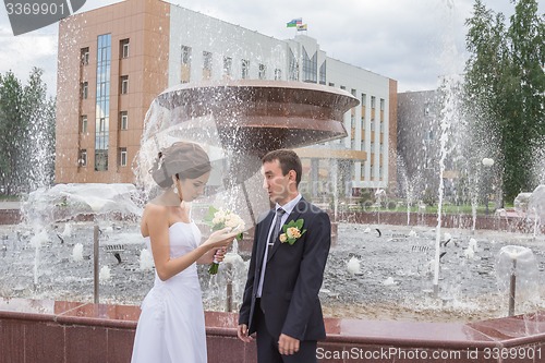 Image of Portrait of the bride and groom   