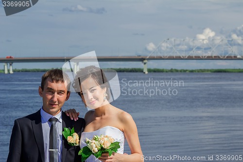 Image of Portrait of the bride and groom   