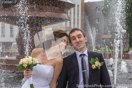 Image of Portrait of the bride and groom   