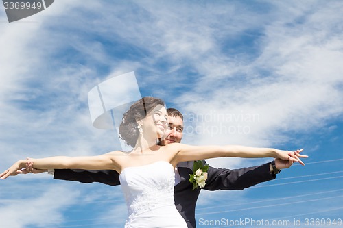 Image of Portrait of the bride and groom   