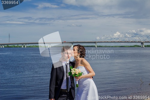 Image of Portrait of the bride and groom   