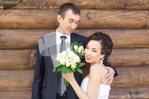 Image of Portrait of the bride and groom   