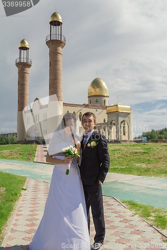 Image of Portrait of the bride and groom   