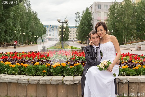 Image of Portrait of the bride and groom   