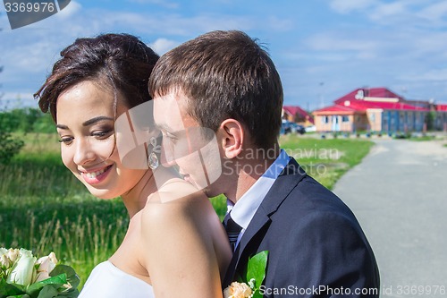 Image of Portrait of the bride and groom   