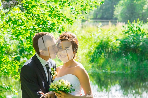 Image of Portrait of the bride and groom   