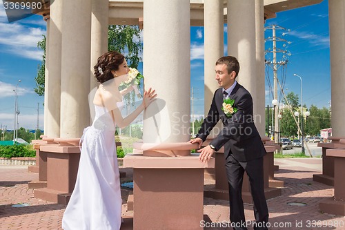 Image of Portrait of the bride and groom   