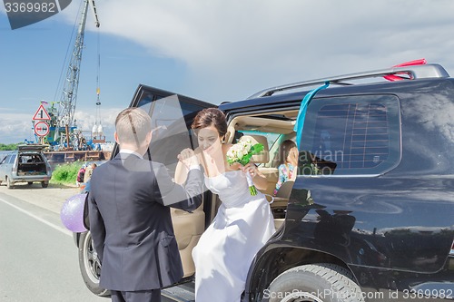 Image of Portrait of the bride and groom   