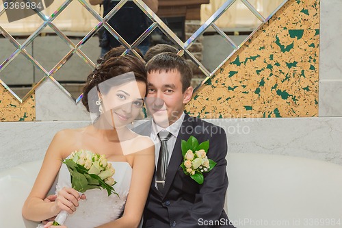 Image of Portrait of the bride and groom   