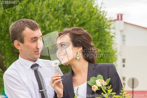 Image of Portrait of the bride and groom   