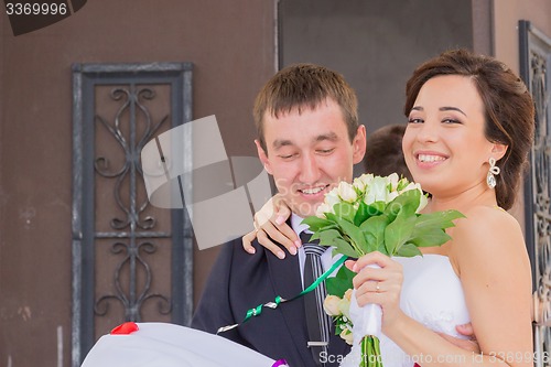 Image of Portrait of the bride and groom   