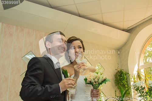 Image of Portrait of the bride and groom   