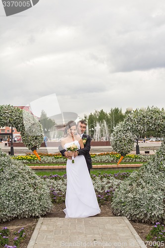 Image of Portrait of the bride and groom   