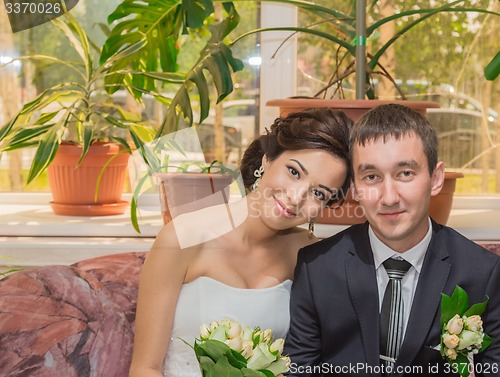 Image of Portrait of the bride and groom   