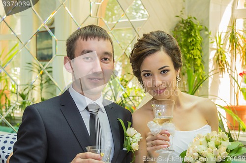 Image of Portrait of the bride and groom   