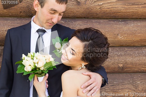 Image of Portrait of the bride and groom   