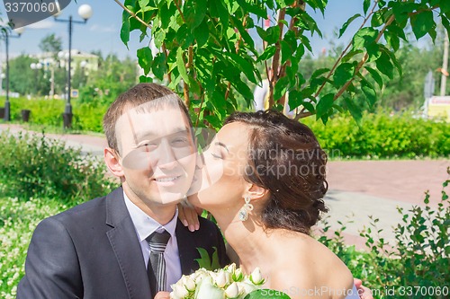 Image of Portrait of the bride and groom 
