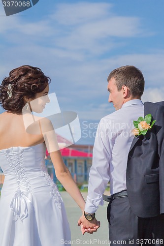 Image of Portrait of the bride and groom 