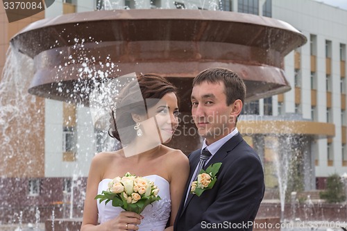Image of Portrait of the bride and groom   