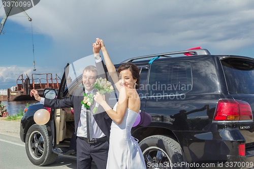 Image of Portrait of the bride and groom   