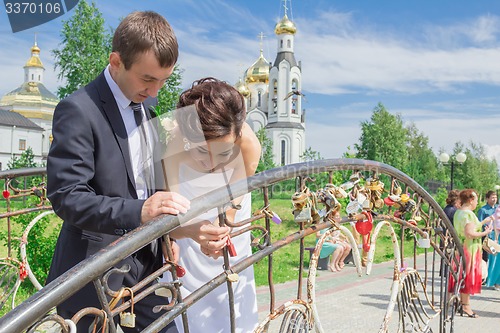 Image of Portrait of the bride and groom   