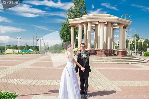 Image of Portrait of the bride and groom   