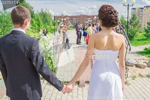 Image of Portrait of the bride and groom   