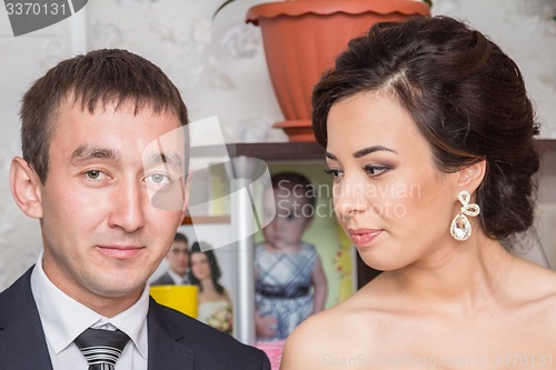Image of Portrait of the bride and groom   