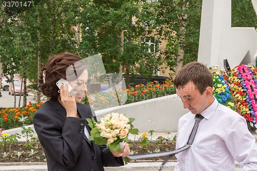 Image of Portrait of the bride and groom   
