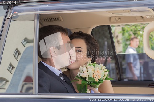 Image of Portrait of the bride and groom   