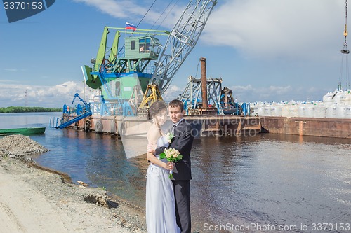 Image of Portrait of the bride and groom   