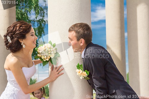 Image of Portrait of the bride and groom   