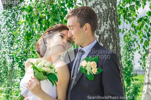 Image of Portrait of the bride and groom 