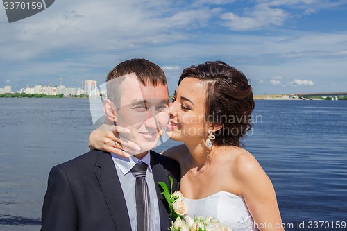 Image of Portrait of the bride and groom   