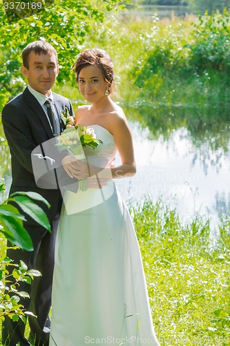 Image of Portrait of the bride and groom   