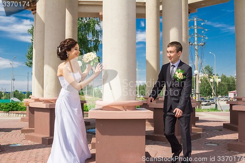 Image of Portrait of the bride and groom   