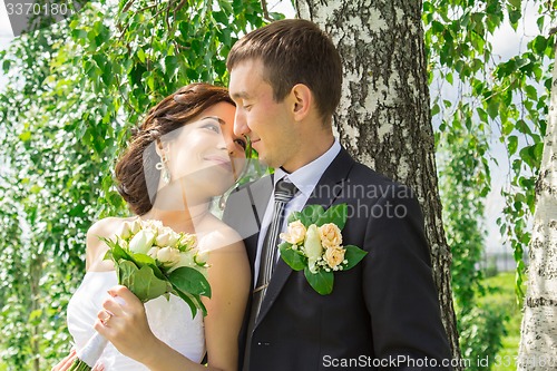 Image of Portrait of the bride and groom 